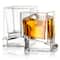 JoyJolt® Carre Square Heavy Base Crystal Whiskey Glasses, 4ct.
